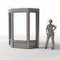 Diorama model-building product photo 1: Diorama Building: Bar Facade with Three Window Openings (Ref. 722D)