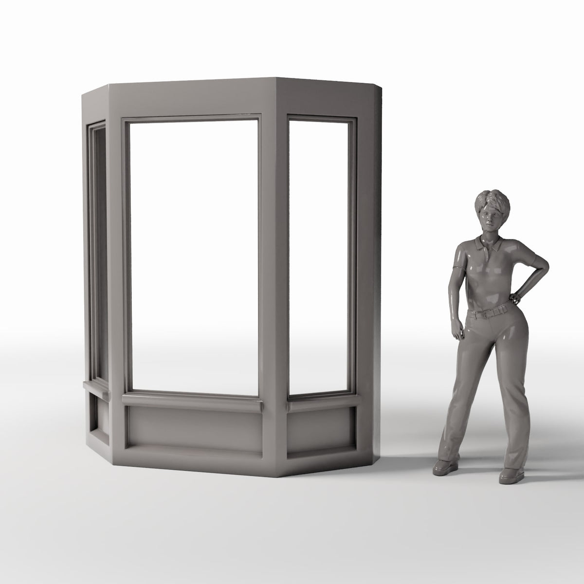 Diorama model-building product photo 1: Diorama Building: Bar Facade with Three Window Openings (Ref. 722D)