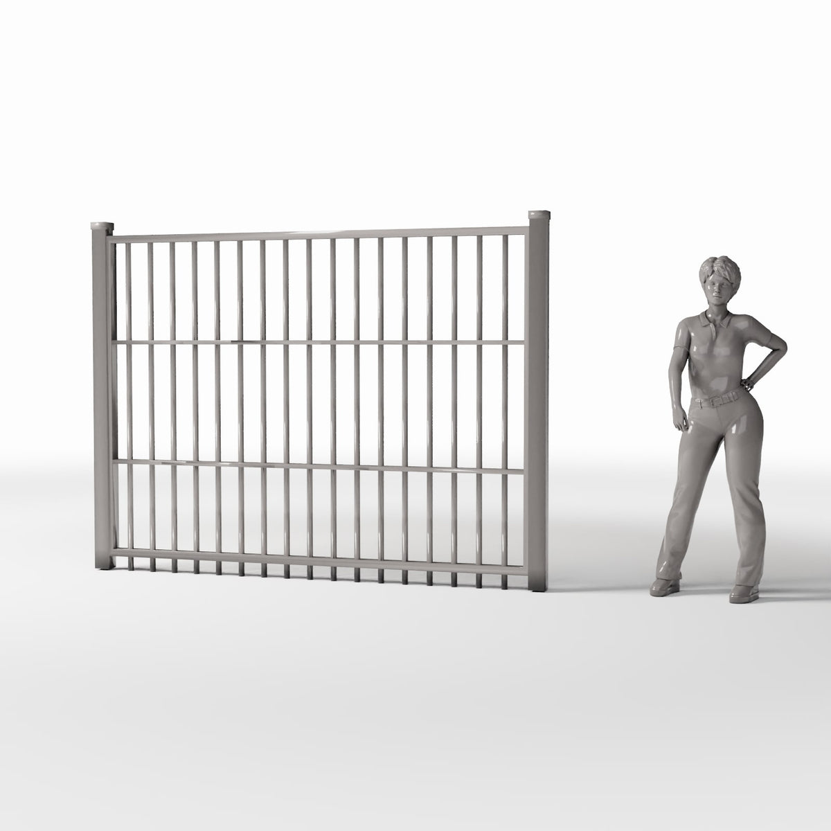 Diorama model-building product photo 1: Diorama Garden: Tall Fence Panel with Posts (Ref. 726D)