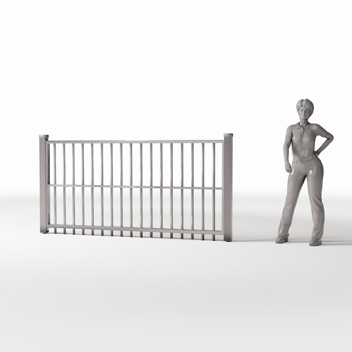 Diorama model-building product photo 1: Outdoor Diorama: Low Metal Railing (Ref. 733D)