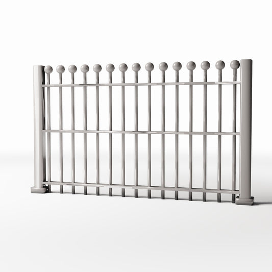Diorama model-building product photo 0: Garden Diorama: Low Metal Railing with Ball Finials (Ref. 735D)