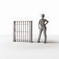 Diorama model-building product photo 1: Garden Diorama: Narrow Grid Fence (Ref. 736D)