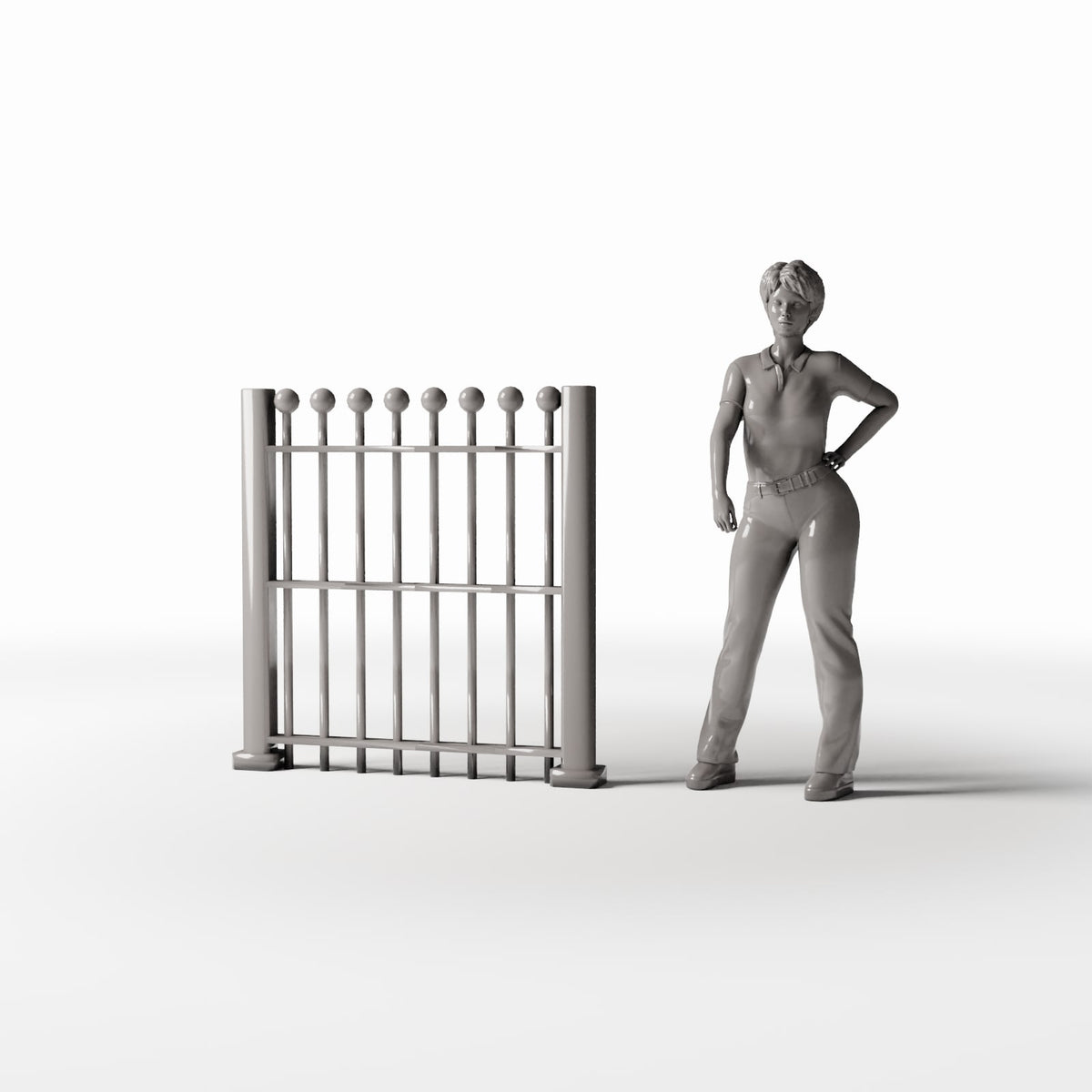 Diorama model-building product photo 1: Garden Diorama: Narrow Grid Fence (Ref. 736D)