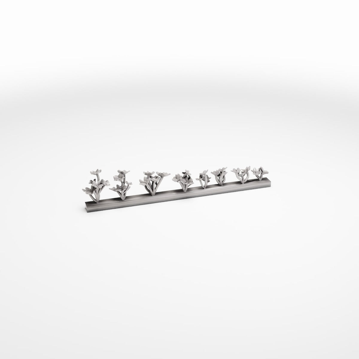 Diorama model-building product photo 3: Diorama Plants: Flower Bed with Flowering Plants (Ref. 745D)