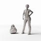 Diorama model-building product photo 1: Street Diorama: Filled Garbage Bag (Ref. 751D)