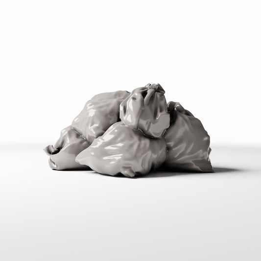 Diorama model-building product photo 0: Street Diorama: Stack of Filled Garbage Bags (Ref. 759D)