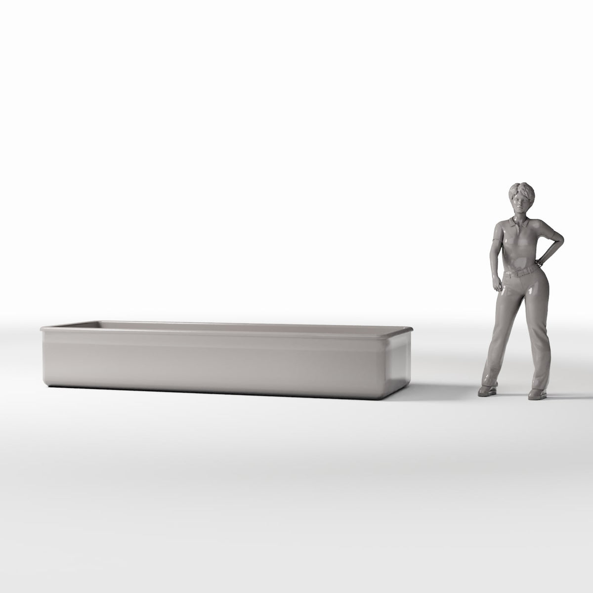 Diorama model-building product photo 1: Diorama Garden: Large Rectangular Planter Box (Ref. 763D)