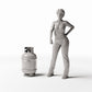 Diorama model-building product photo 1: Diorama Workshop: Gas Cylinder with Valve Guard (Ref. 767D)