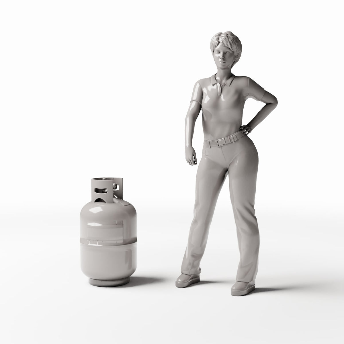 Diorama model-building product photo 1: Diorama Workshop: Gas Cylinder with Protective Collar (Ref. 768D)
