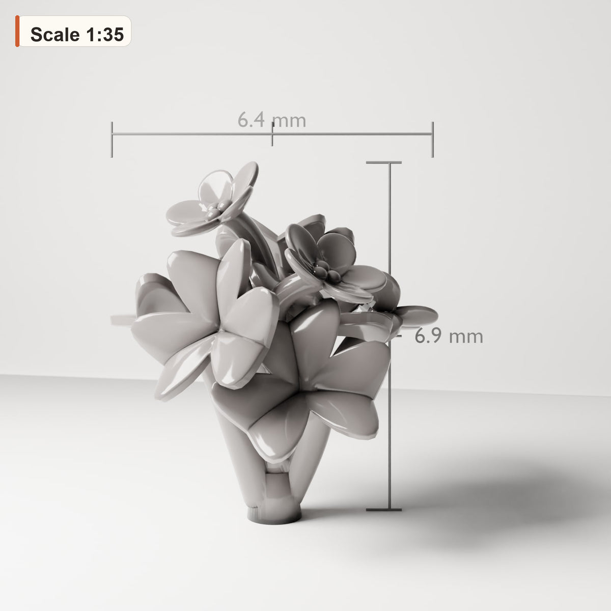 Diorama model-making product photo 1: Diorama plant: Oxalis clover with flowers (Ref. 76D)