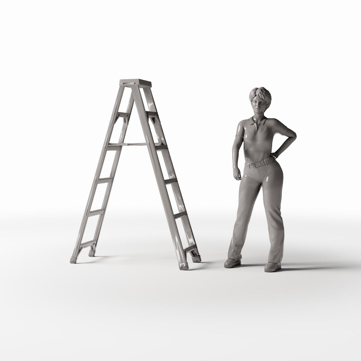Diorama model-building product photo 1: Diorama Household: Folding Step Ladder (Ref. 776D)
