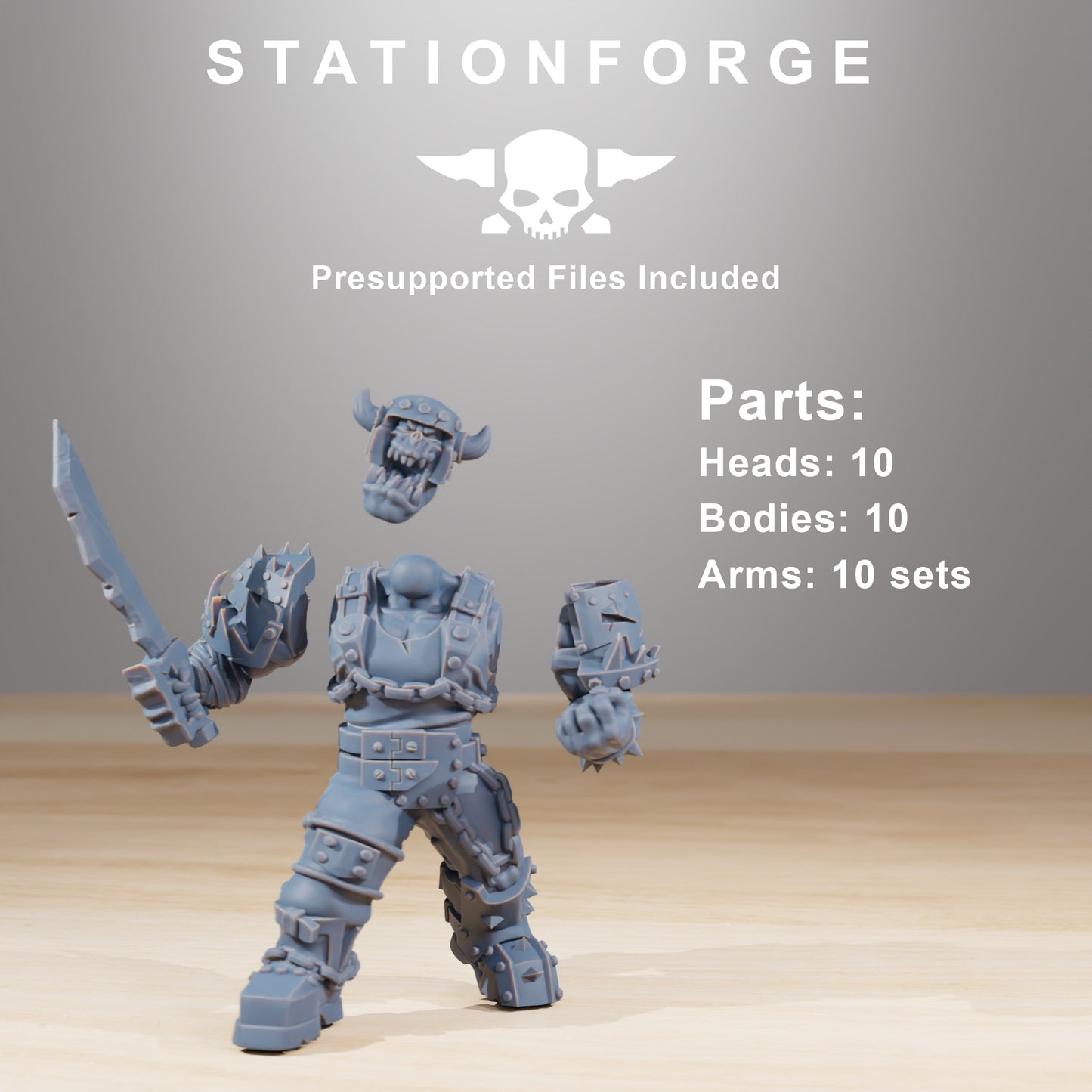 Product photo Tabletop 28mm The Printing Goes Ever On (TPGEO) 0: Orkaz Berserkers