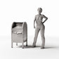 Diorama model-building product photo 1: Diorama Street: Public Mailbox (Ref. 788D)