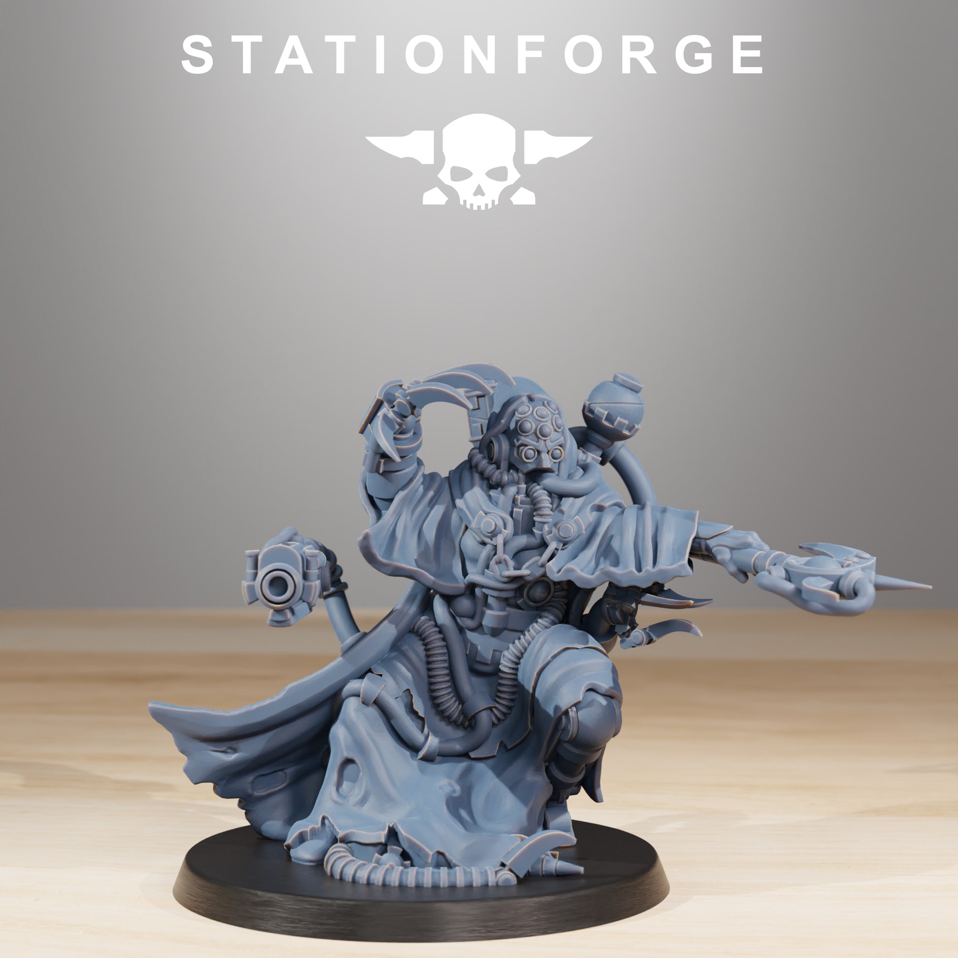 Product photo Tabletop 28mm The Printing Goes Ever On (TPGEO) 0: Scavengers Cultist Leader & The Seer