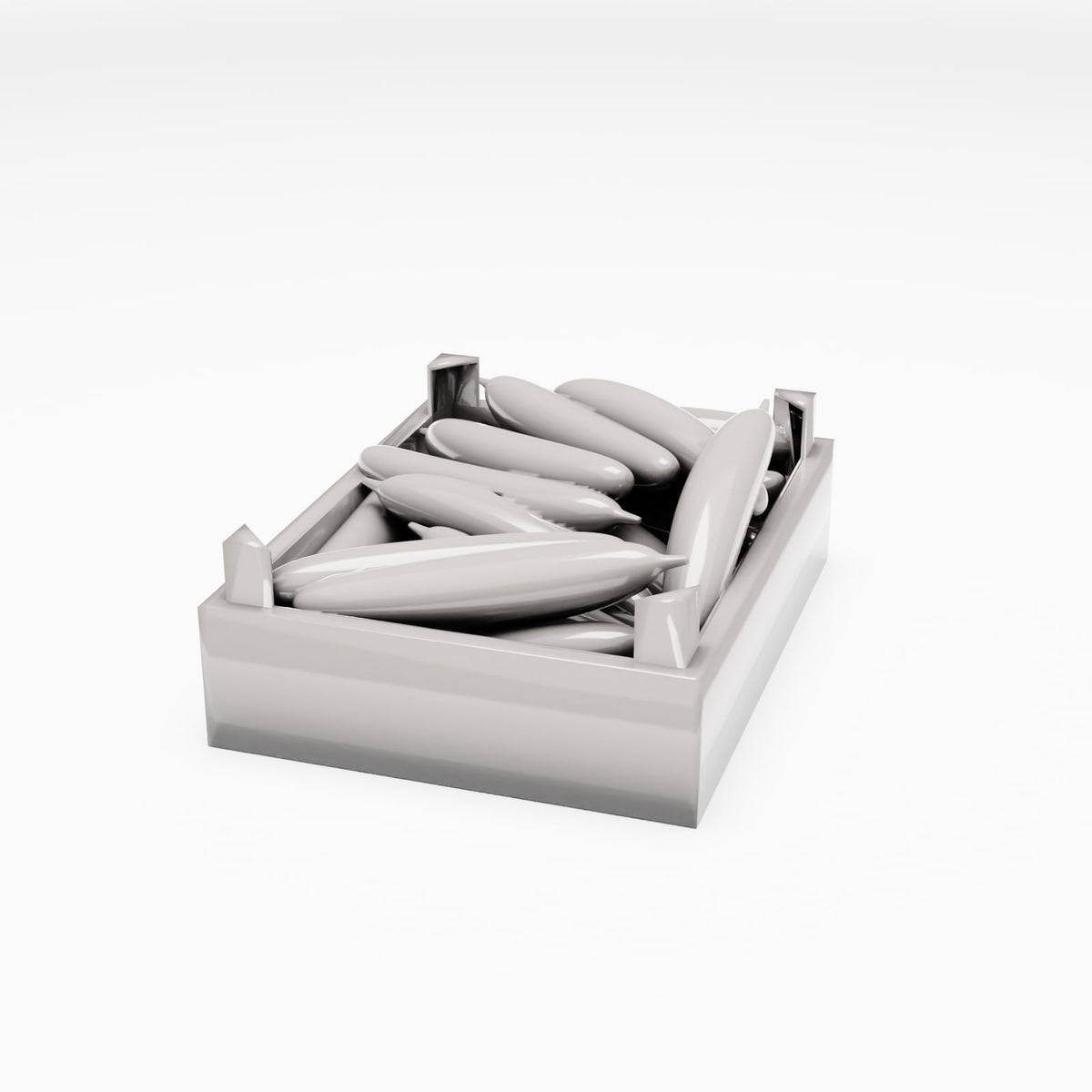 Diorama model-building product photo 0: Diorama Market: Crate of Zucchini (Ref. 807D)