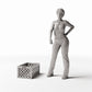 Diorama model-building product photo 1: Diorama Storage: Open Market Crate with Handle (Ref. 808D)