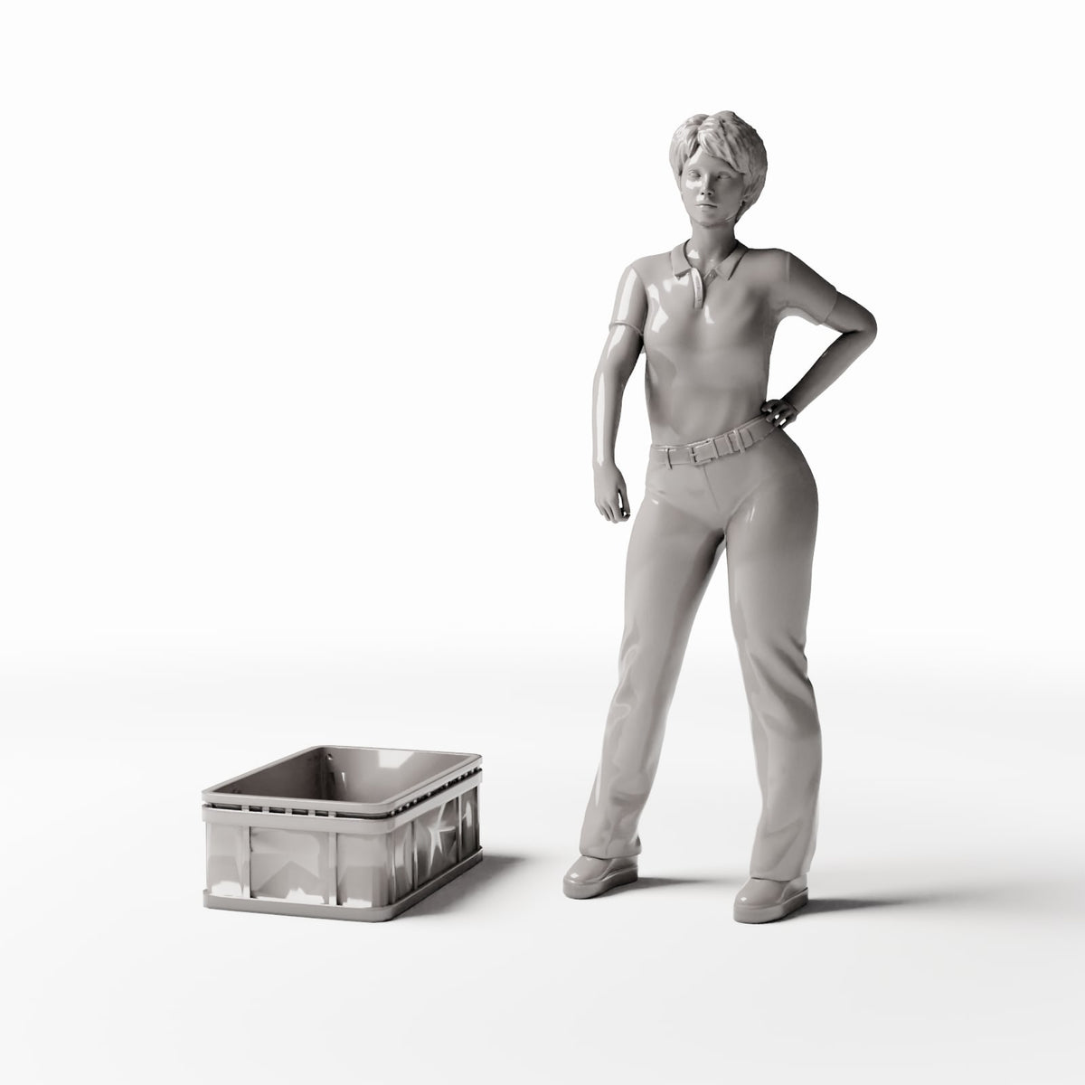 Diorama model-building product photo 1: Diorama Storage: Stackable Market Crate (Ref. 817D)