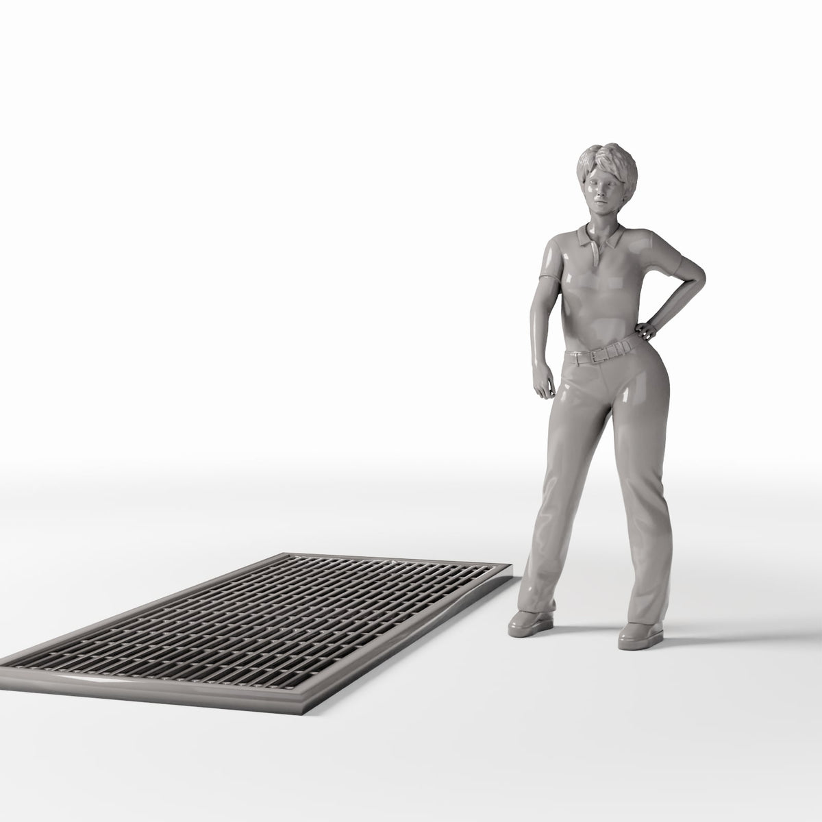 Diorama model-building product photo 1: Workshop Diorama: Industrial Metal Floor Grate (Ref. 827D)