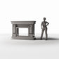 Diorama model-building product photo 1: Diorama Architecture: Narrow Neoclassical Fireplace (Ref. 855D)