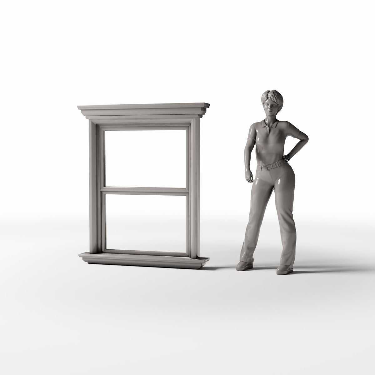 Diorama model-building product photo 1: Diorama Architecture: Neoclassical Window with Cornice (Ref. 861D)