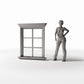 Diorama model-building product photo 1: Diorama Buildings: Neoclassical Mullioned Window (Ref. 865D)