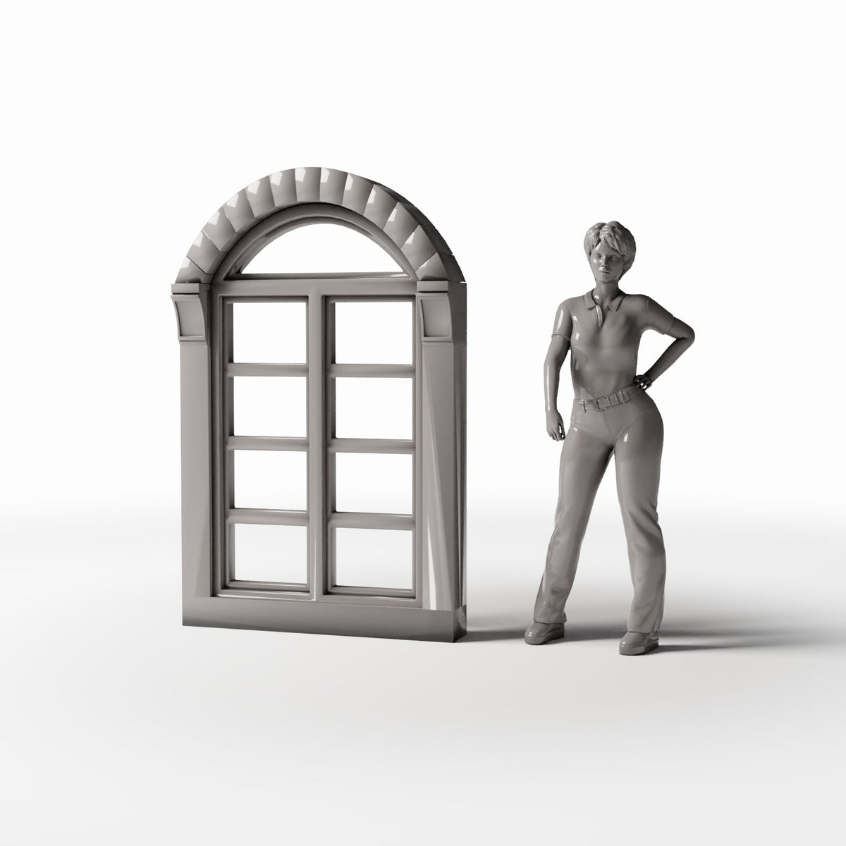 Diorama model-building product photo 1: Diorama Architecture: Neoclassical Window with Fanlight (Ref. 874D)
