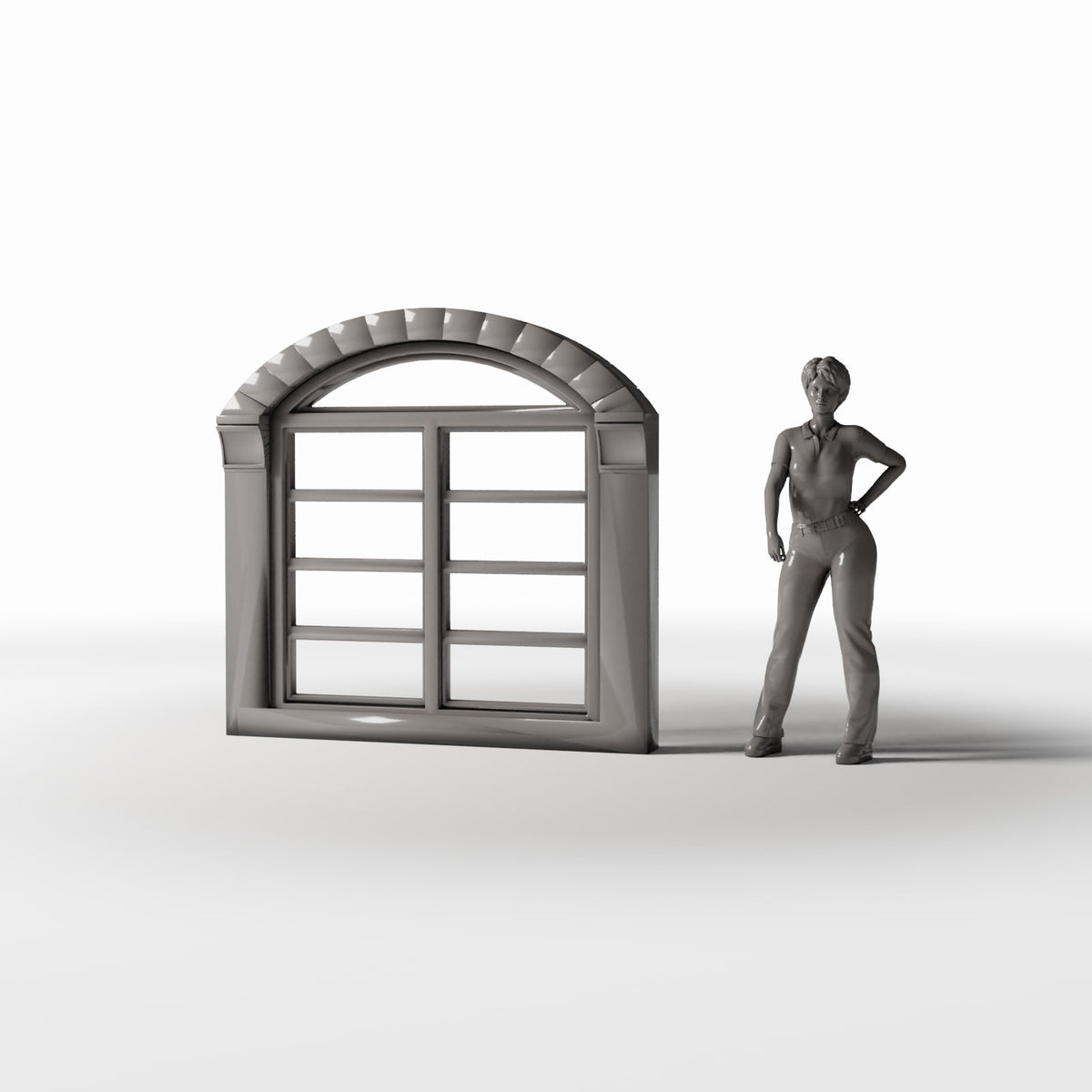 Diorama model-building product photo 1: Diorama Architecture: Large Neoclassical Double Window (Ref. 875D)