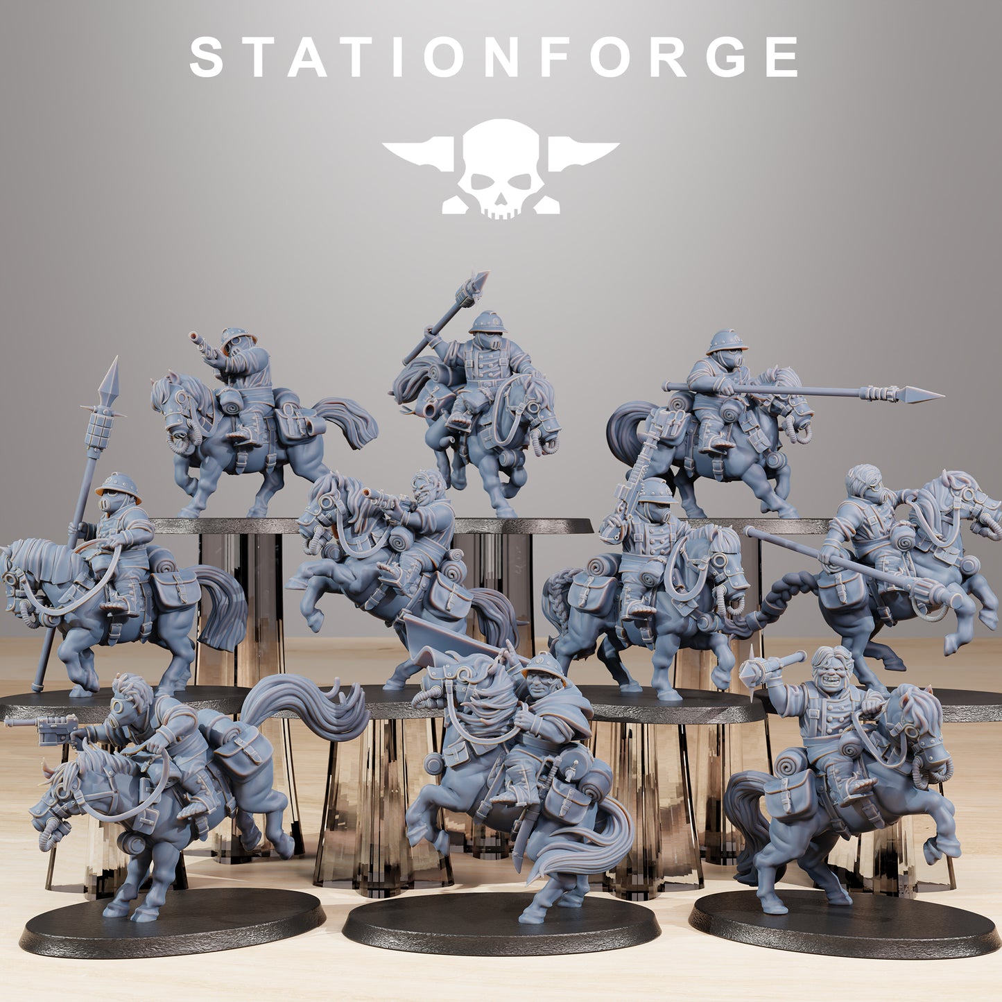 Product photo Tabletop 28mm The Printing Goes Ever On (TPGEO) 0: GrimGuard Pony Cavalry