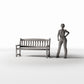 Diorama model-building product photo 1: Diorama Park: Classic Park Bench with Backrest (Ref. 887D)