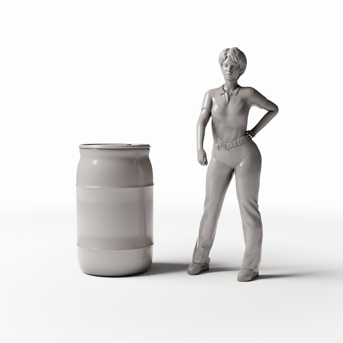 Diorama model-building product photo 1: Warehouse Diorama: Plastic Drum with Lid (Ref. 901D)