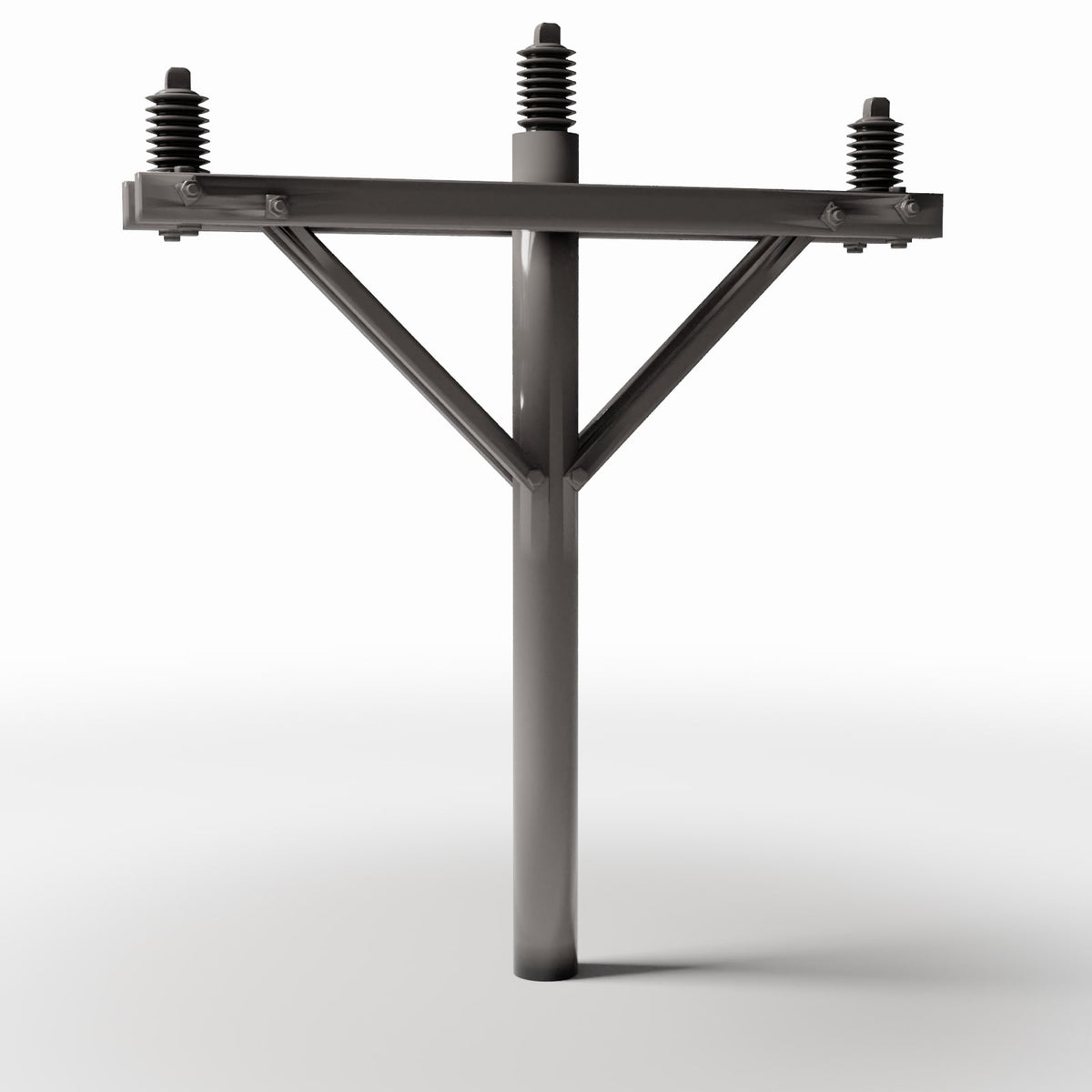 Diorama model-building product photo 3: Diorama Infrastructure: Concrete Utility Pole with 3 Insulators (Ref. 908D)