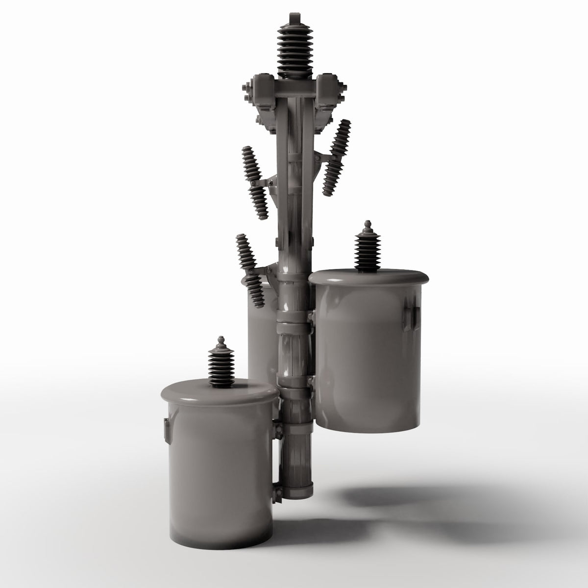 Diorama model-building product photo 2: Diorama Infrastructure: Concrete Utility Pole with Three Transformers (Ref. 910D)