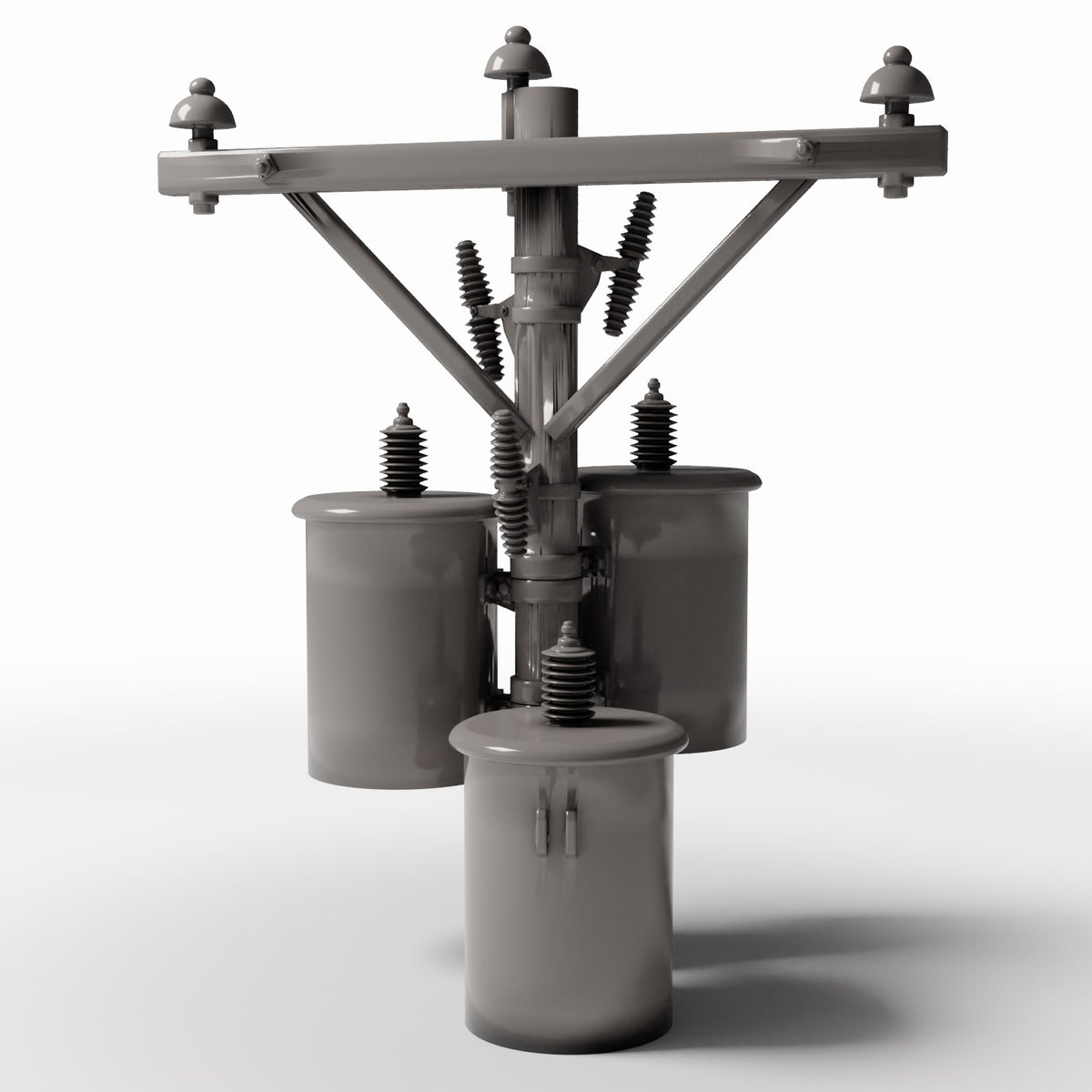 Diorama Modellbau Produktfoto 0: Diorama Infrastruktur: Betonstrommast mit drei Transformatoren (Ref. 923D)