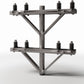 Diorama model-building product photo 0: Diorama Infrastructure: Concrete Power Pole with 8 Insulators (Ref. 924D)