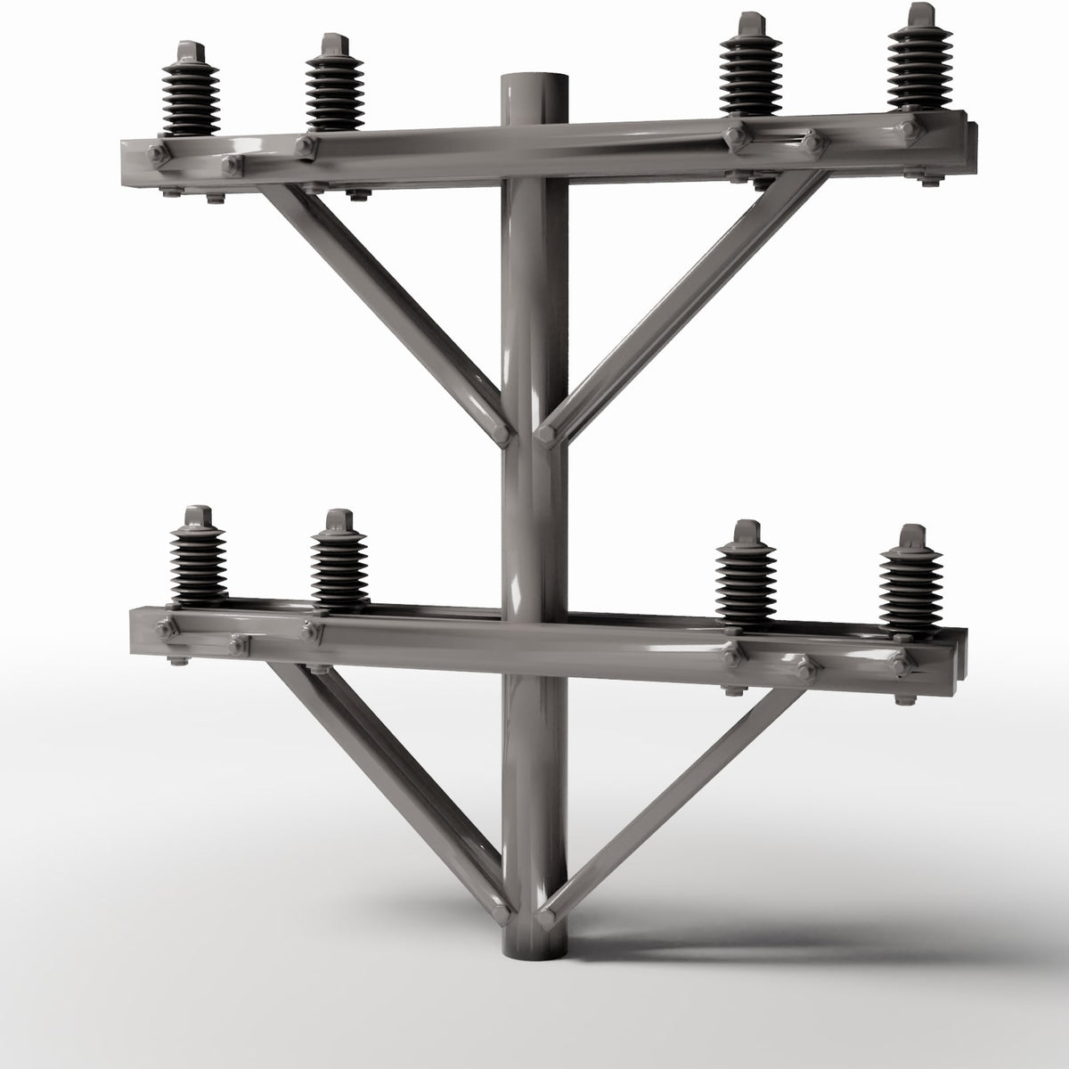 Diorama model-building product photo 0: Diorama Infrastructure: Concrete Power Pole with 8 Insulators (Ref. 924D)