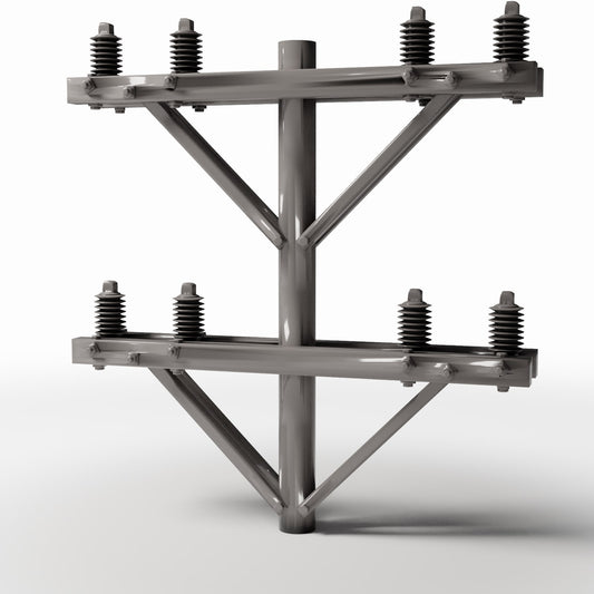 Diorama model-building product photo 0: Diorama Infrastructure: Concrete Power Pole with 8 Insulators (Ref. 924D)