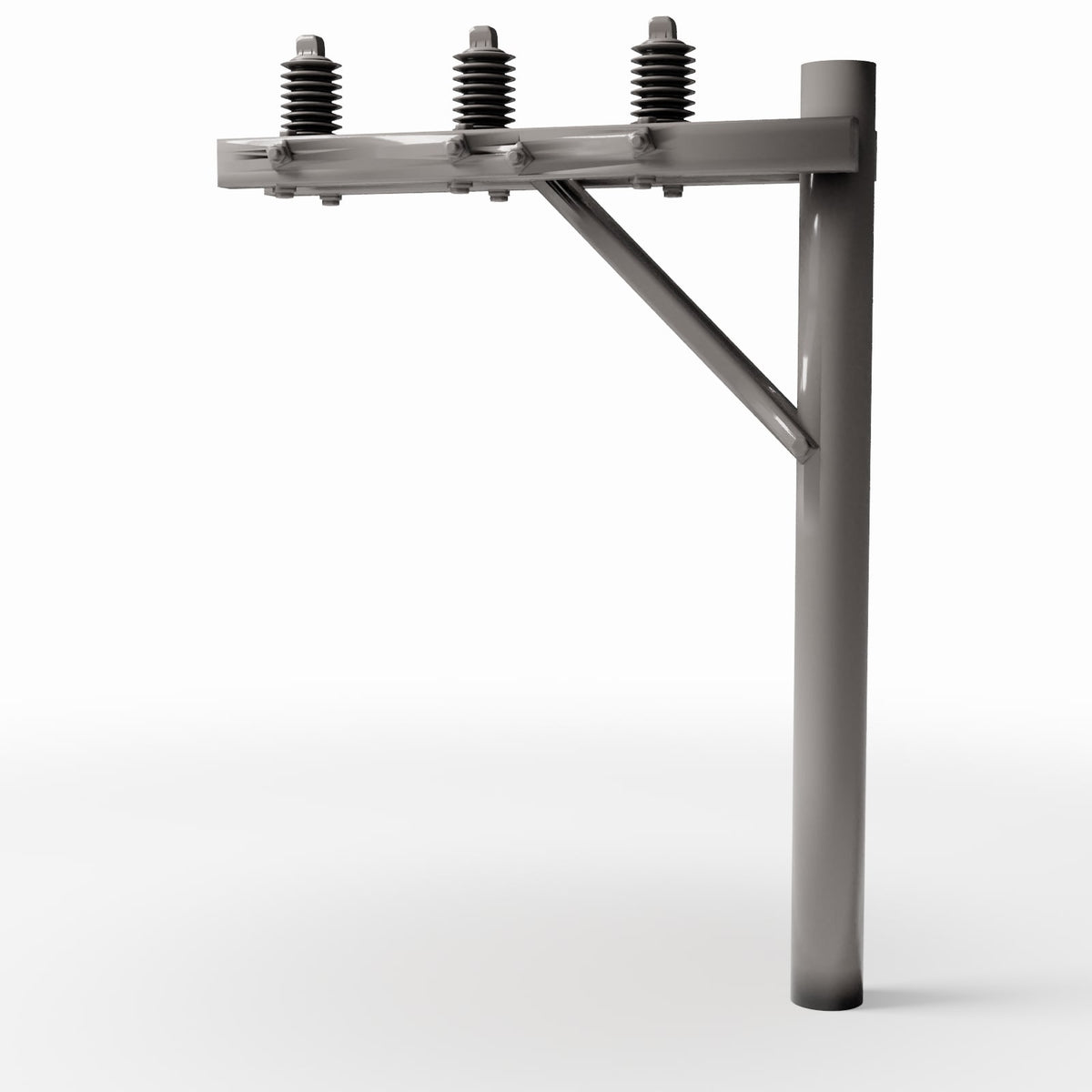 Diorama model-building product photo 0: Diorama Infrastructure: Power Pole with 3 Insulators (Ref. 933D)