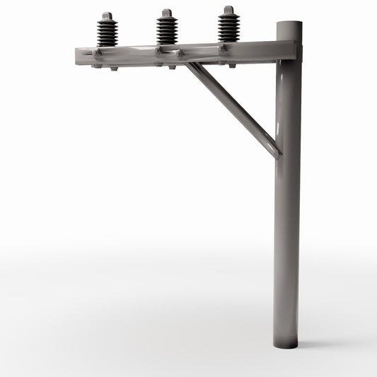 Diorama model-building product photo 0: Diorama Infrastructure: Power Pole with 3 Insulators (Ref. 933D)