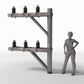 Diorama model-building product photo 1: Diorama Infrastructure: Concrete Utility Pole with 8 Insulators (Ref. 936D)