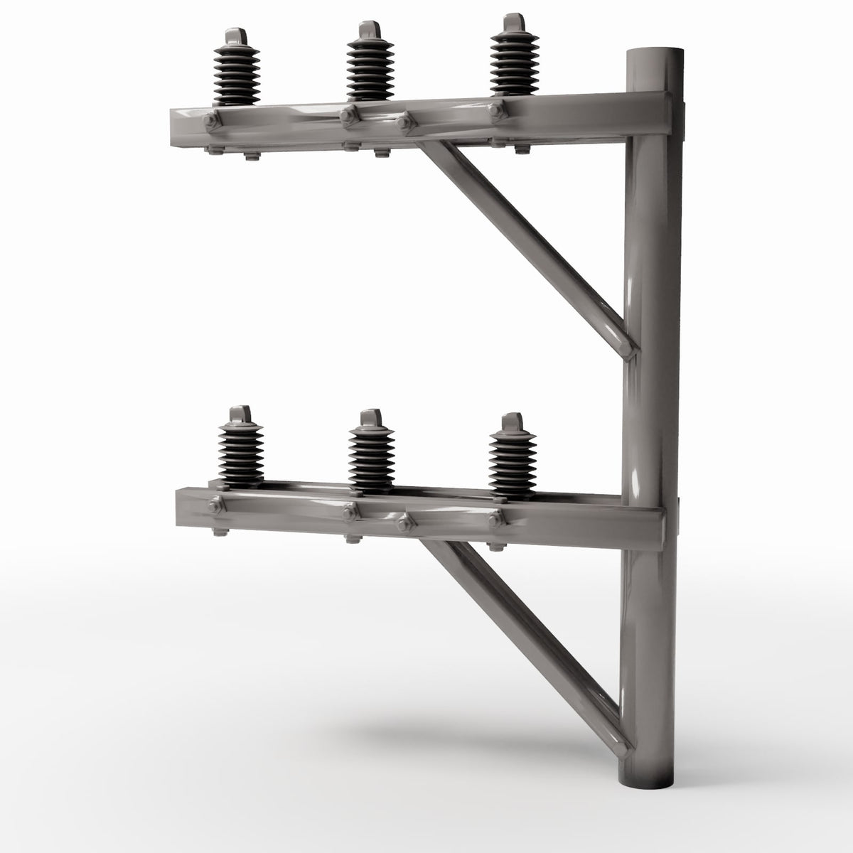 Diorama model-building product photo 0: Diorama Infrastructure: Concrete Utility Pole with 8 Insulators (Ref. 936D)