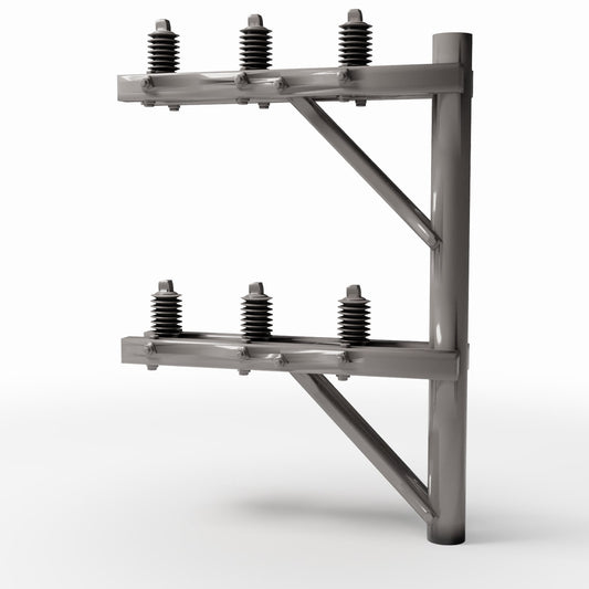 Diorama model-building product photo 0: Diorama Infrastructure: Concrete Utility Pole with 8 Insulators (Ref. 936D)