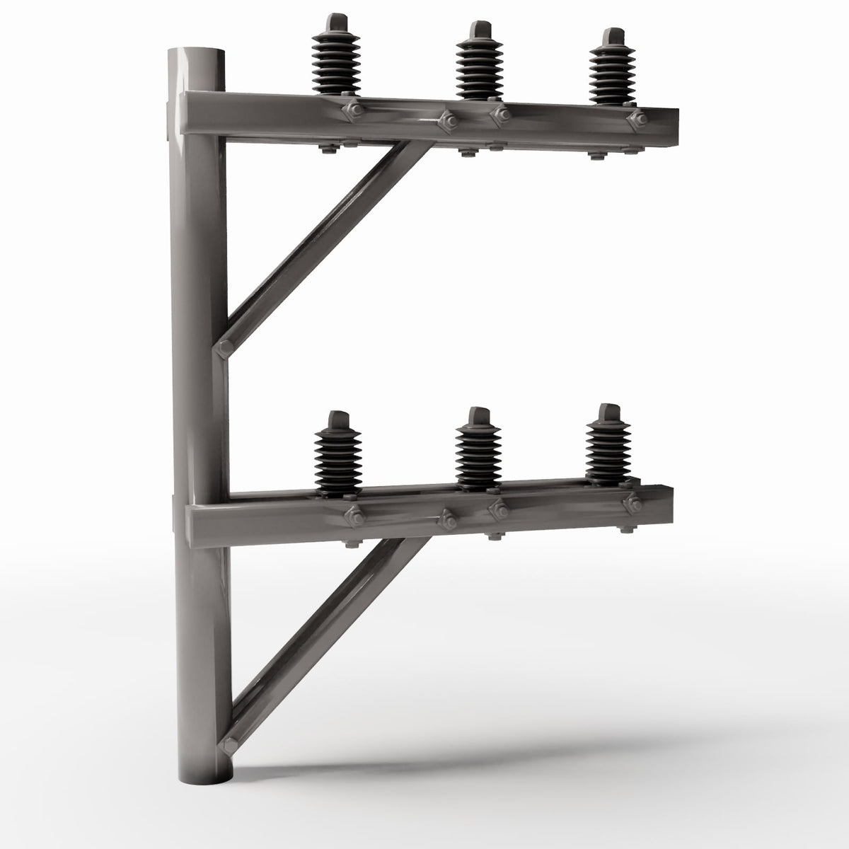 Diorama model-building product photo 3: Diorama Infrastructure: Concrete Utility Pole with 8 Insulators (Ref. 936D)