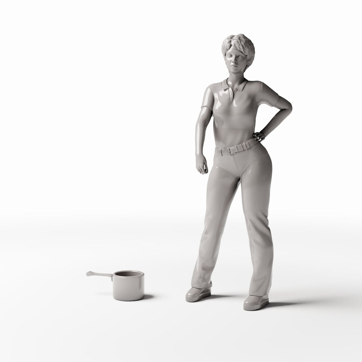 Diorama model-building product photo 1: Diorama Kitchen: Aluminum Cooking Pot with Handle (Ref. 945D)