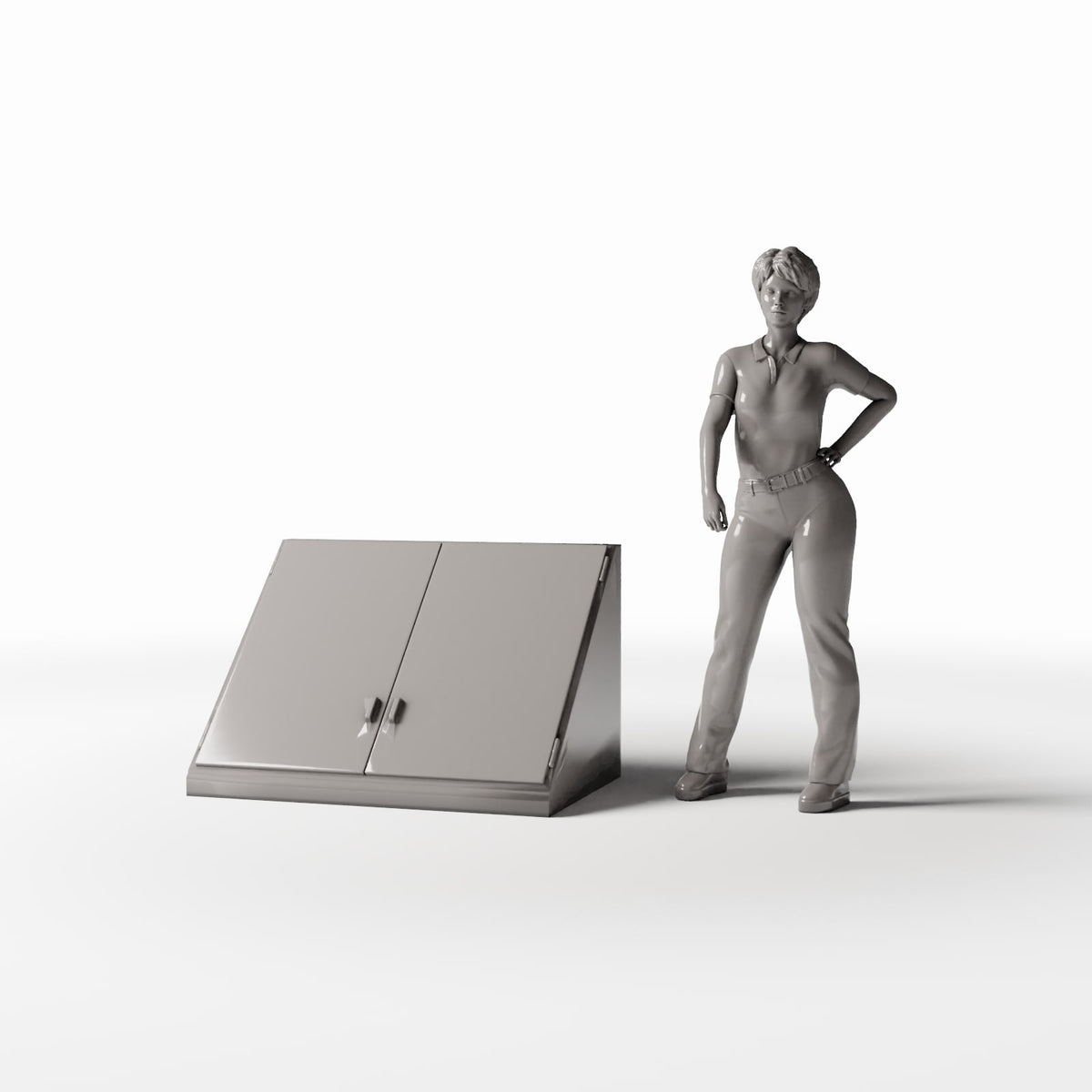 Diorama model-building product photo 1: Diorama Building: Roof Access Hatch with Double Lids (Ref. 951D)