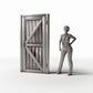 Diorama model-building product photo 1: Diorama Building: Rustic Wooden Door with Z-Bracing (Ref. 963D)