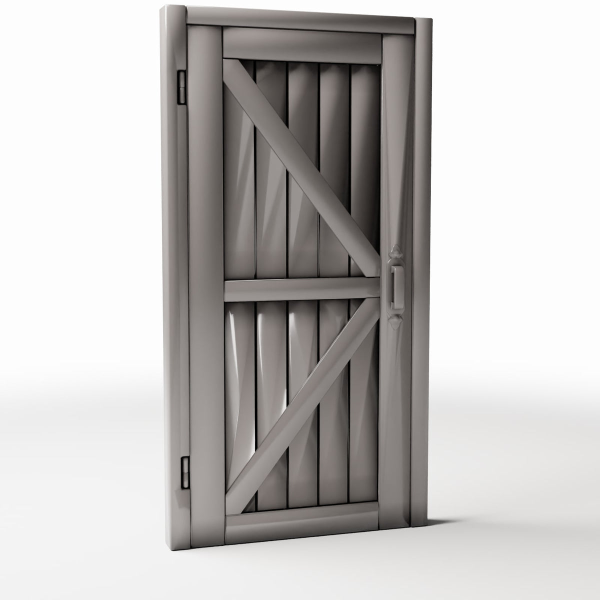 Diorama model-building product photo 3: Diorama Building: Rustic Wooden Door with Z-Bracing (Ref. 963D)