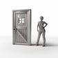 Diorama model-building product photo 1: Diorama Building: Rustic Wooden Door with Window (Ref. 964D)