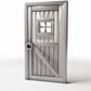 Diorama model-building product photo 0: Diorama Building: Rustic Wooden Door with Window (Ref. 964D)
