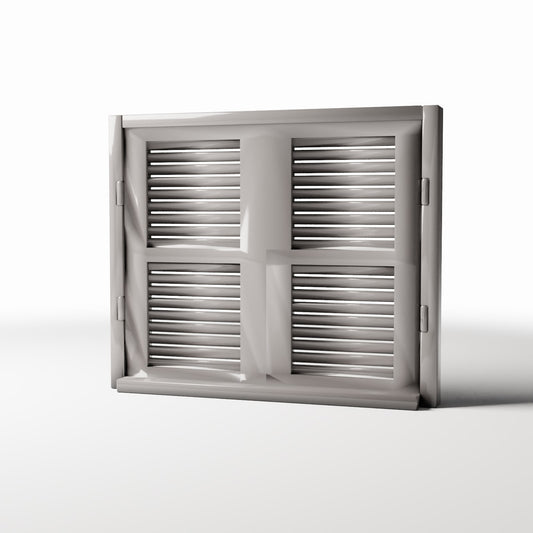 Diorama model-building product photo 0: Diorama Building: Rustic Window with Shutters (Ref. 973D)
