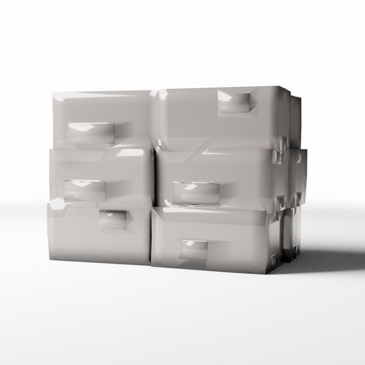 Diorama model-building product photo 0: Warehouse Diorama: Stack of Used Cardboard Boxes (Ref. 987D)